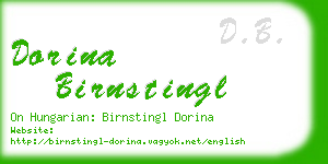 dorina birnstingl business card